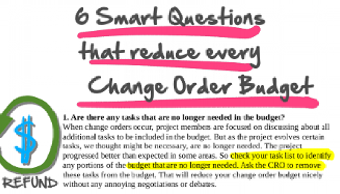 CRO Change Order received! – Why Worry?